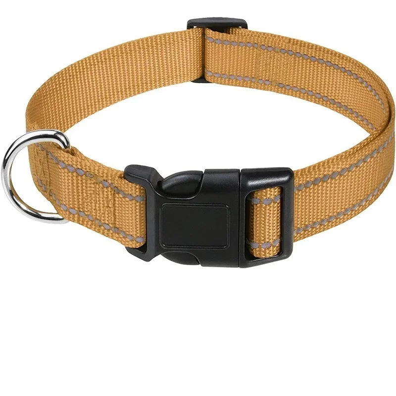 Reflective Dog Collar, Adjustable Nylon Safety Collar for Small Dogs