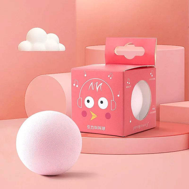 Interactive Cat Ball Toy – Plush Animal Sound Toy