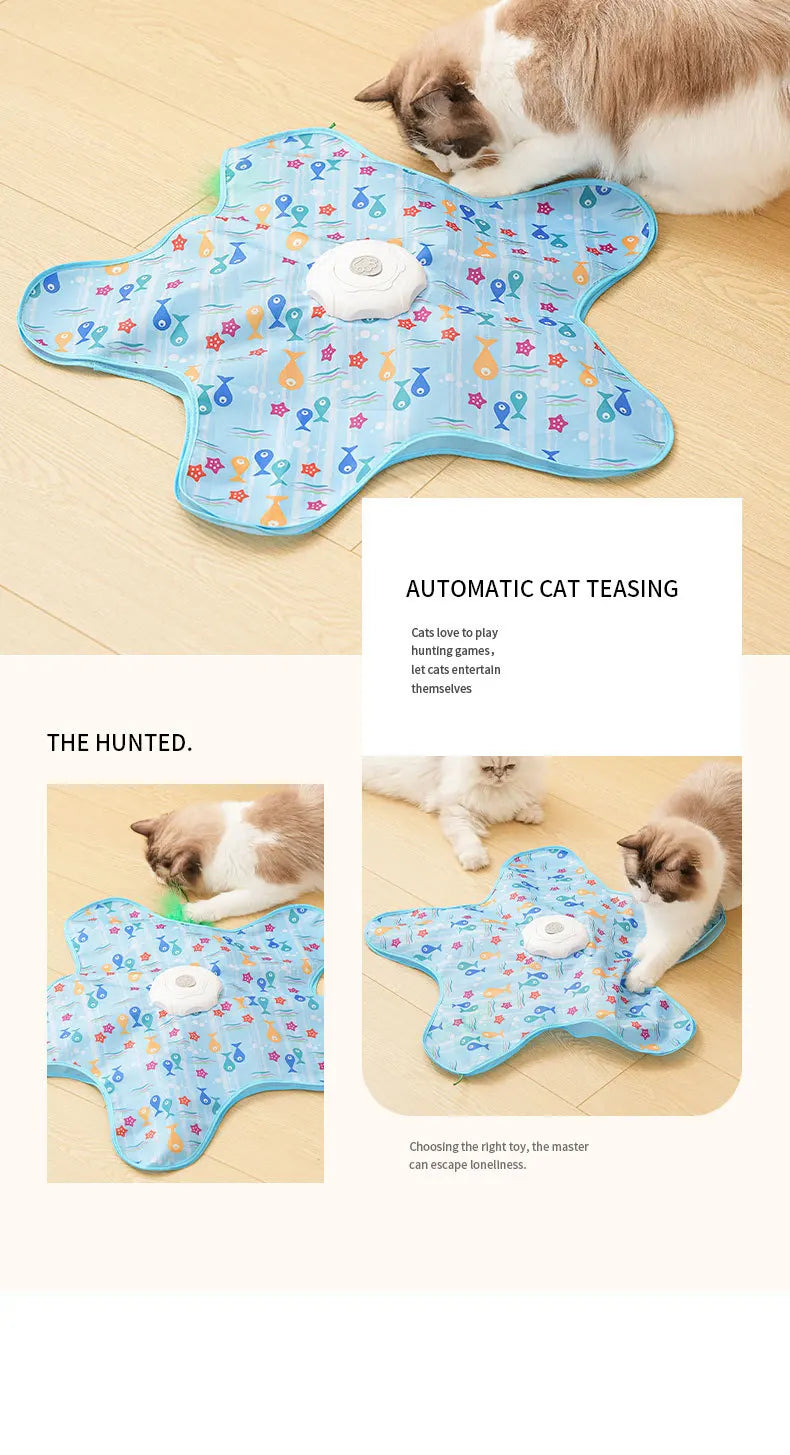 Automatic Hide and Seek Cat Toy – Moving Feather Interactive Toy