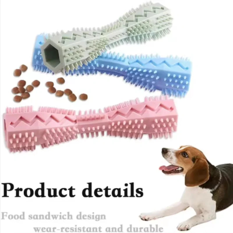 Dog Teething Toy, TPR Chew Stick & Treat Dispensing Toy