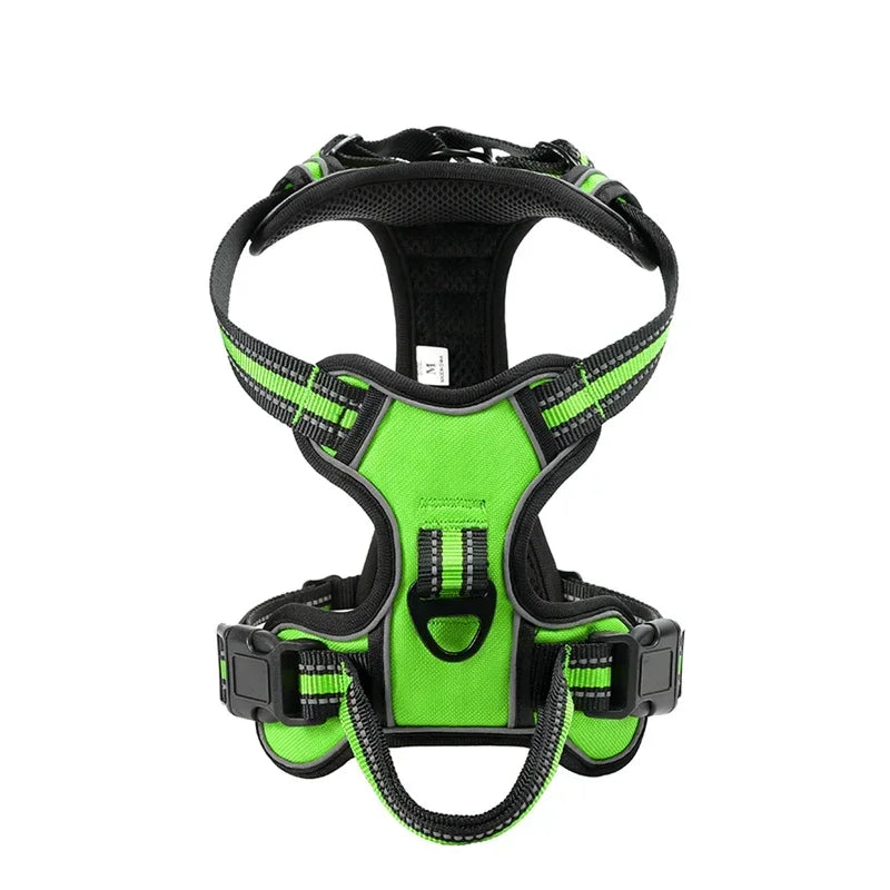 Adjustable Dog Harness – Reflective Nylon Vest With Leash