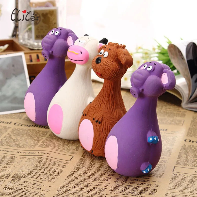 Dog Chew Toy Rubber Squeaky Dental Toy for Dogs & Cats  Character count: 55