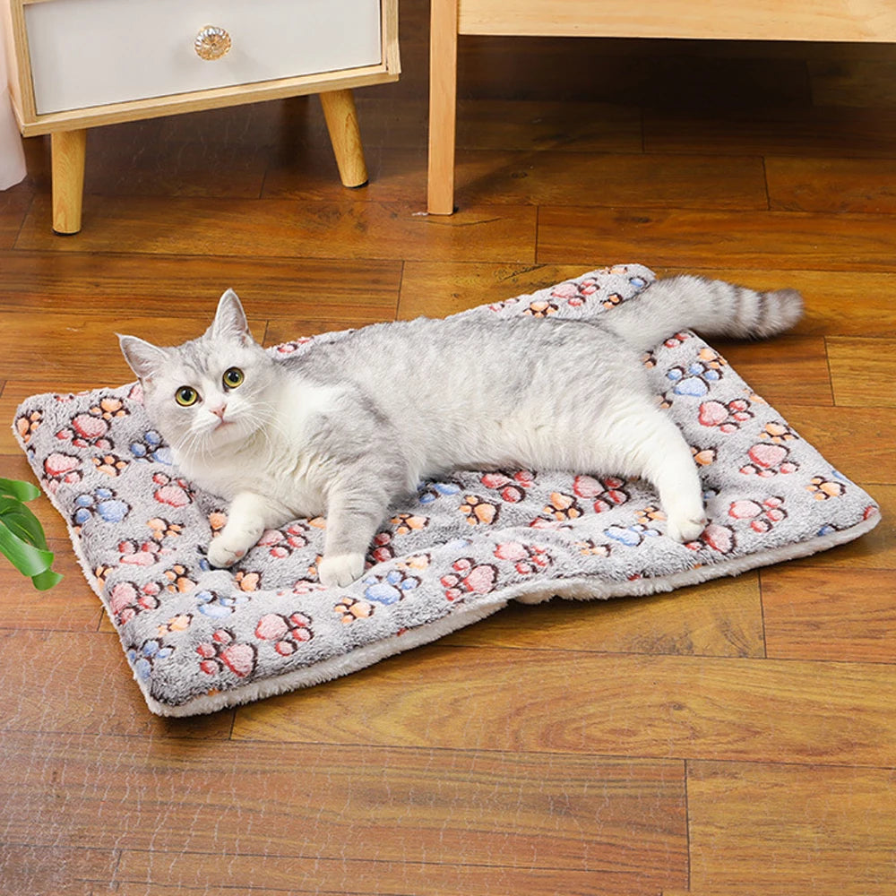 Small Dog Bed Mat – Double-Sided Warm Cushion for Dogs & Cats