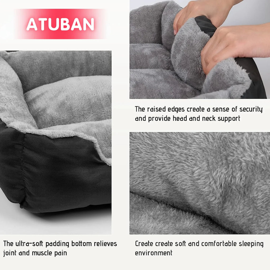 Soft Dog Sofa Bed – Washable Waterproof Warm Bed for Medium Dogs