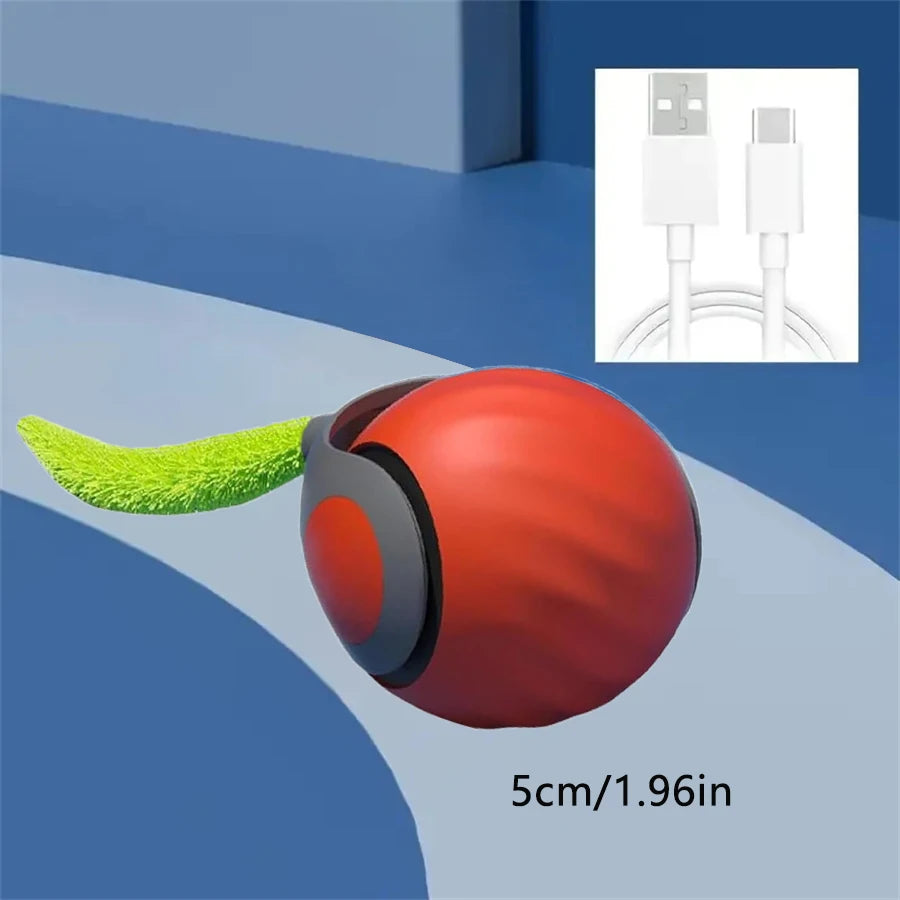 Automatic Interactive Cat Toy Ball – USB Rechargeable Rolling Toy
