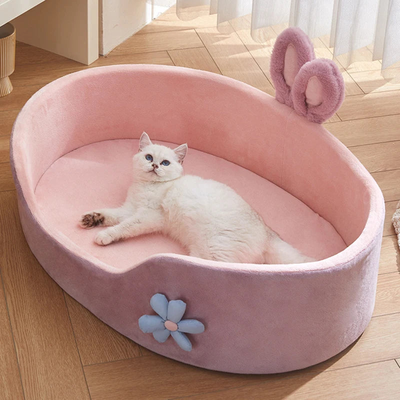 Bolster Dog Bed – Washable Soft Bed with Raised Sides & Non-Slip Base