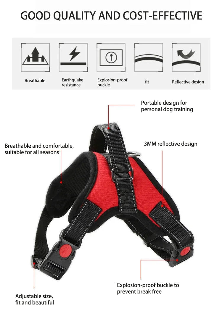 Dog Harness – Quick Release Nylon Vest for Puppies