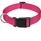 Reflective Dog Collar Adjustable Nylon Safety Collar for Small & Medium Dogs