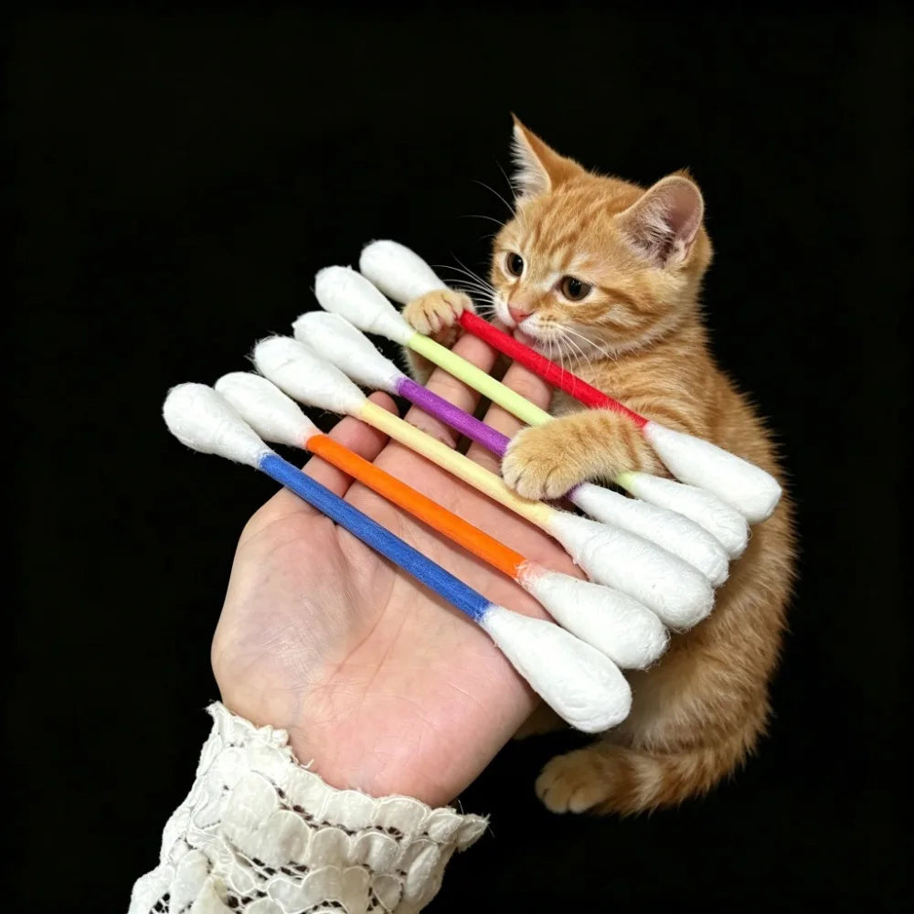 Catnip Chew Toy – Cotton Swab Shaped Cat Bite Stick