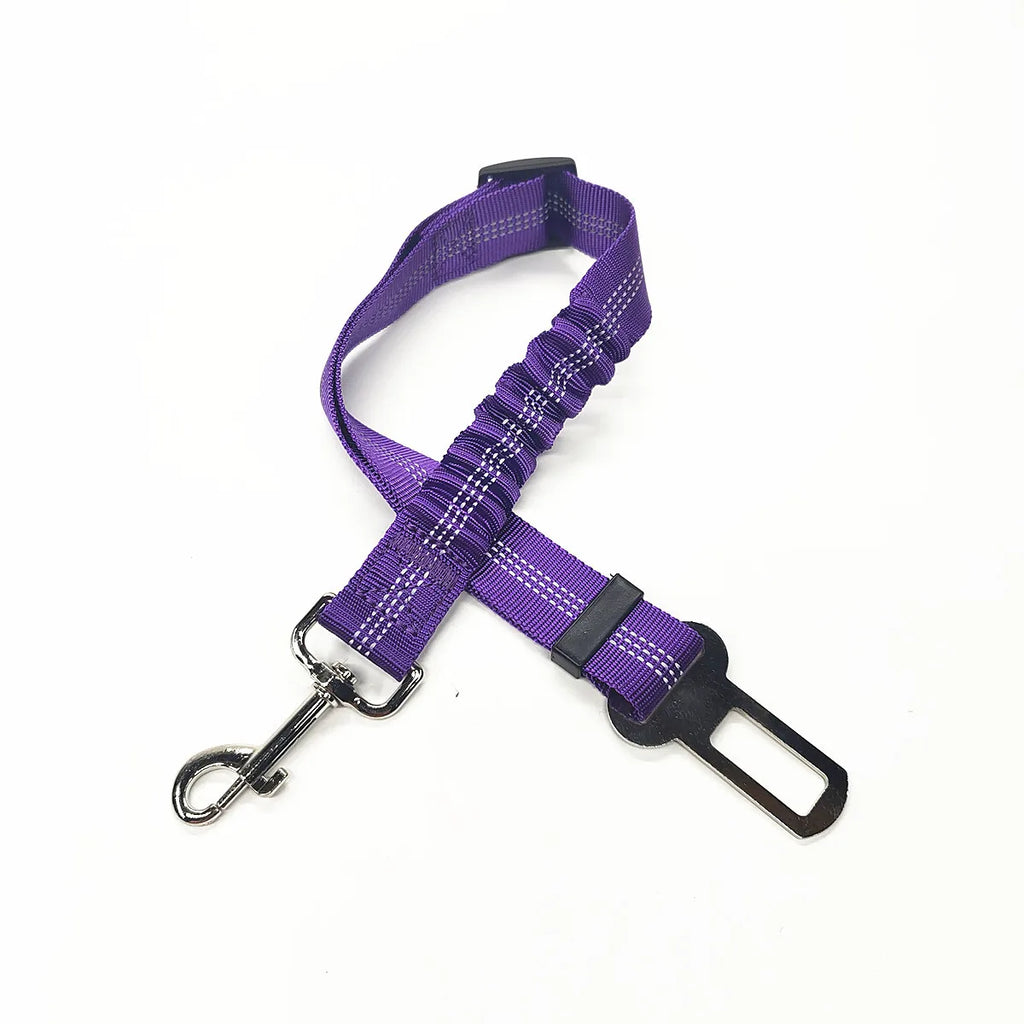 Adjustable Dog Car Seat Belt – Nylon Reflective Travel Harness
