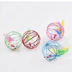 Interactive Cat Toy, Mouse in Cage Chase Play Toy for Cats