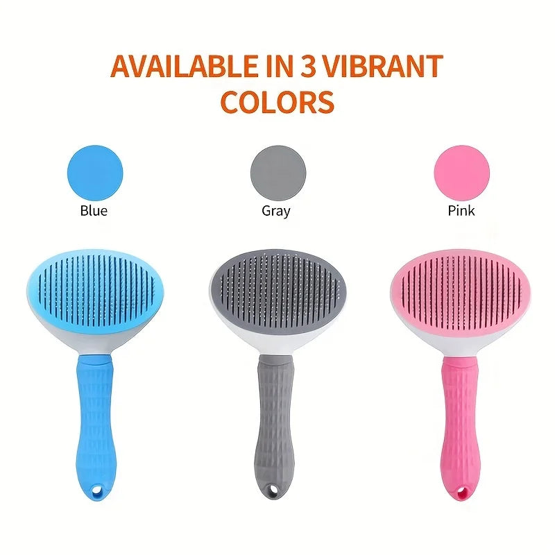 Self Cleaning Slicker Brush, Pet Hair Remover for Dogs & Cats