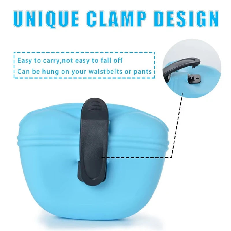 Dog Treat Pouch – Portable Silicone Training & Walking Bag