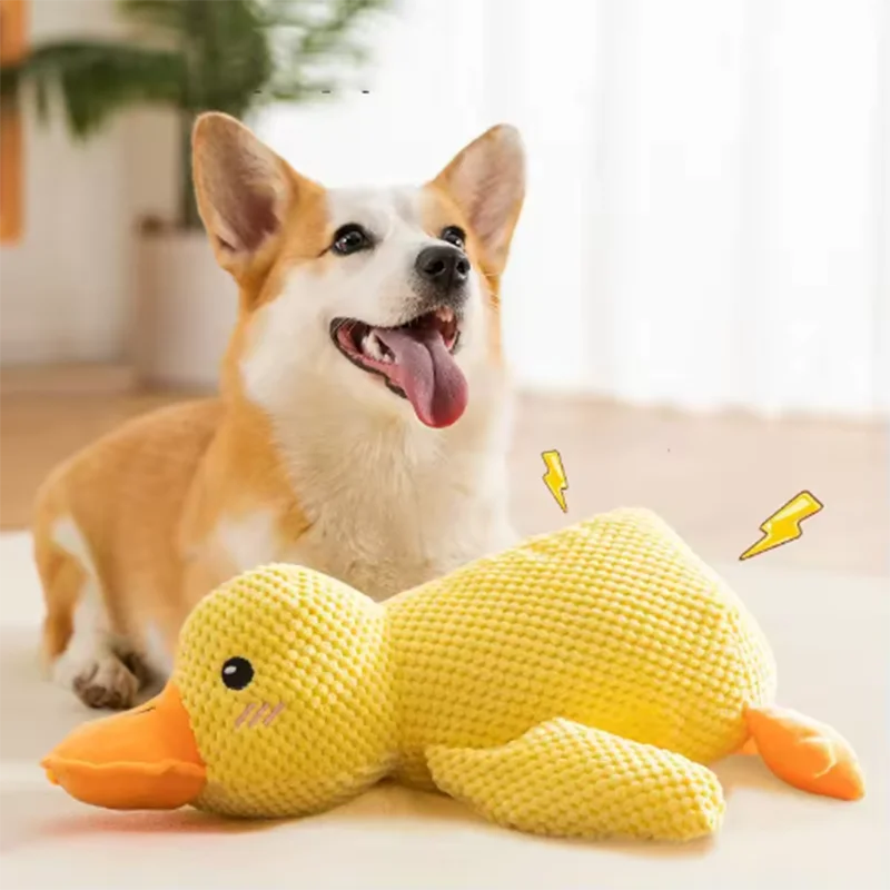 Squeaky Dog Toy Plush Duck Interactive Toy for Dogs