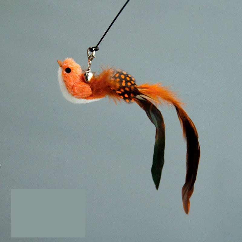 Cat Feather Wand Toy – Interactive Bell Teaser Replacement