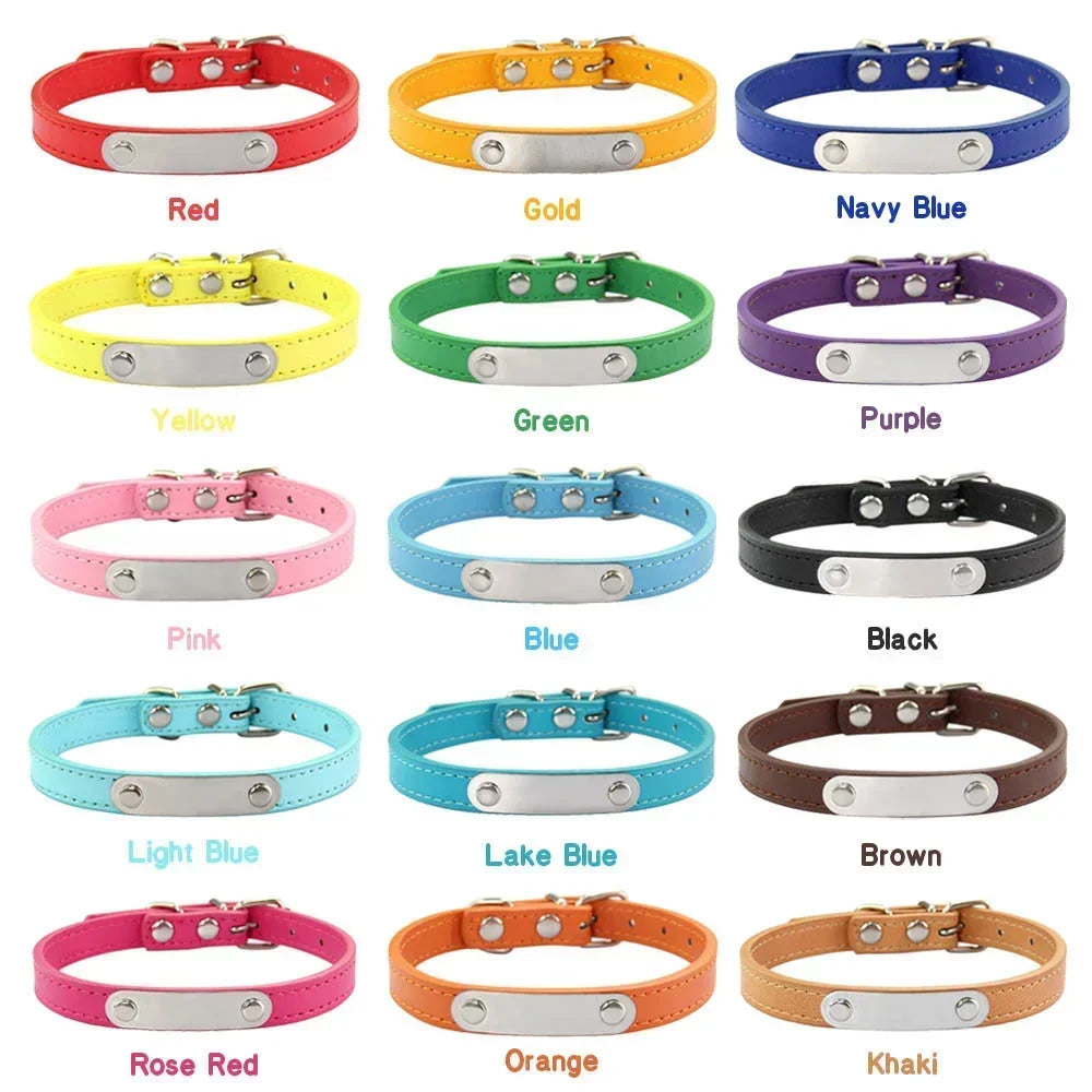 Personalized Dog Collar – Engraved Leather Pet ID Collar