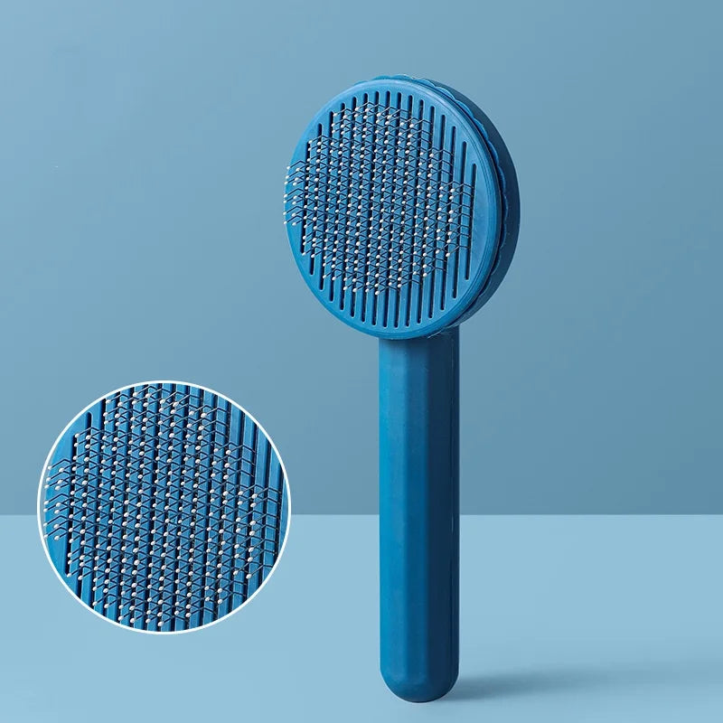 Dog Grooming Brush Self Cleaning Pet Hair Removal Comb