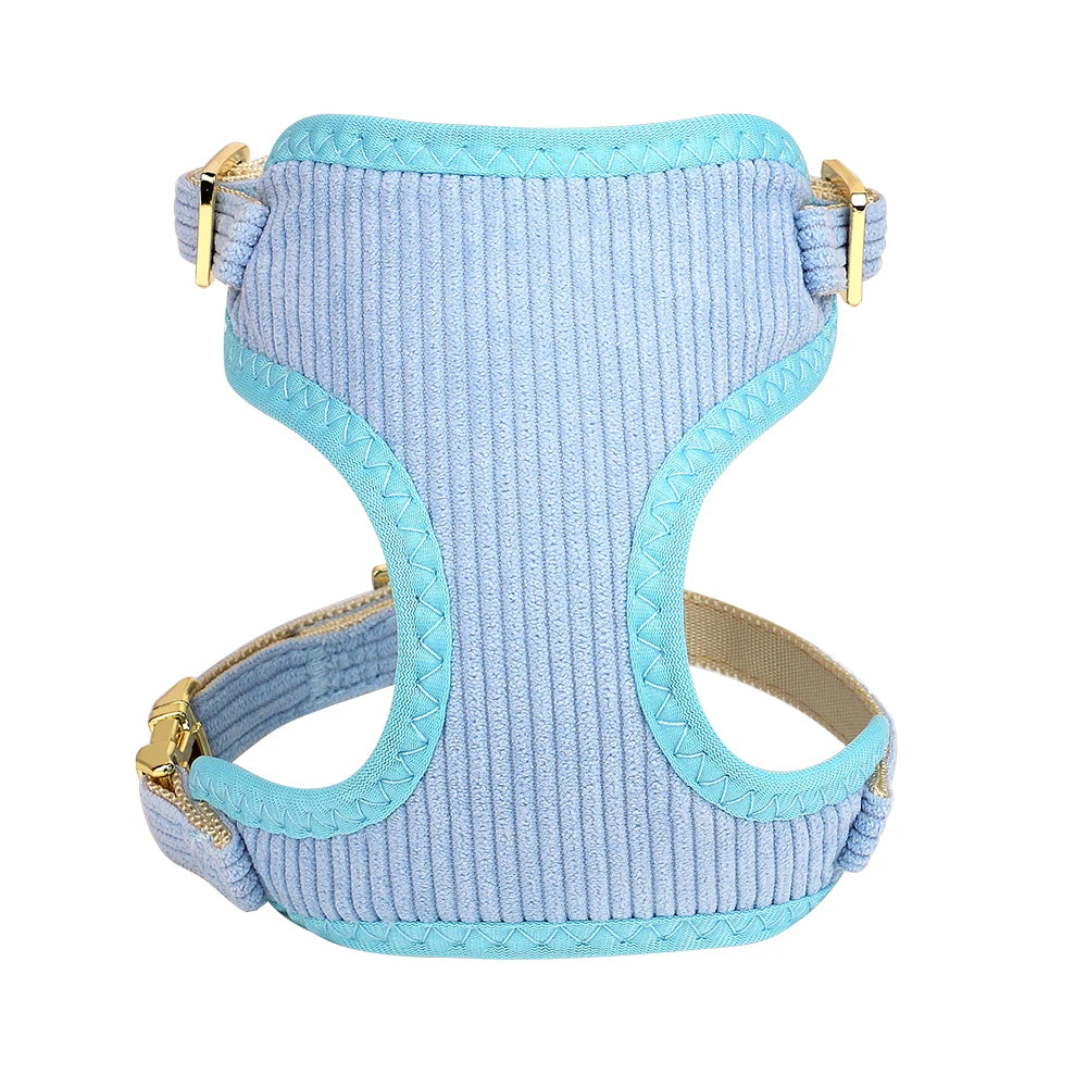 Dog Harness Leash Set, Soft Adjustable Harness & Collar for Small Dogs