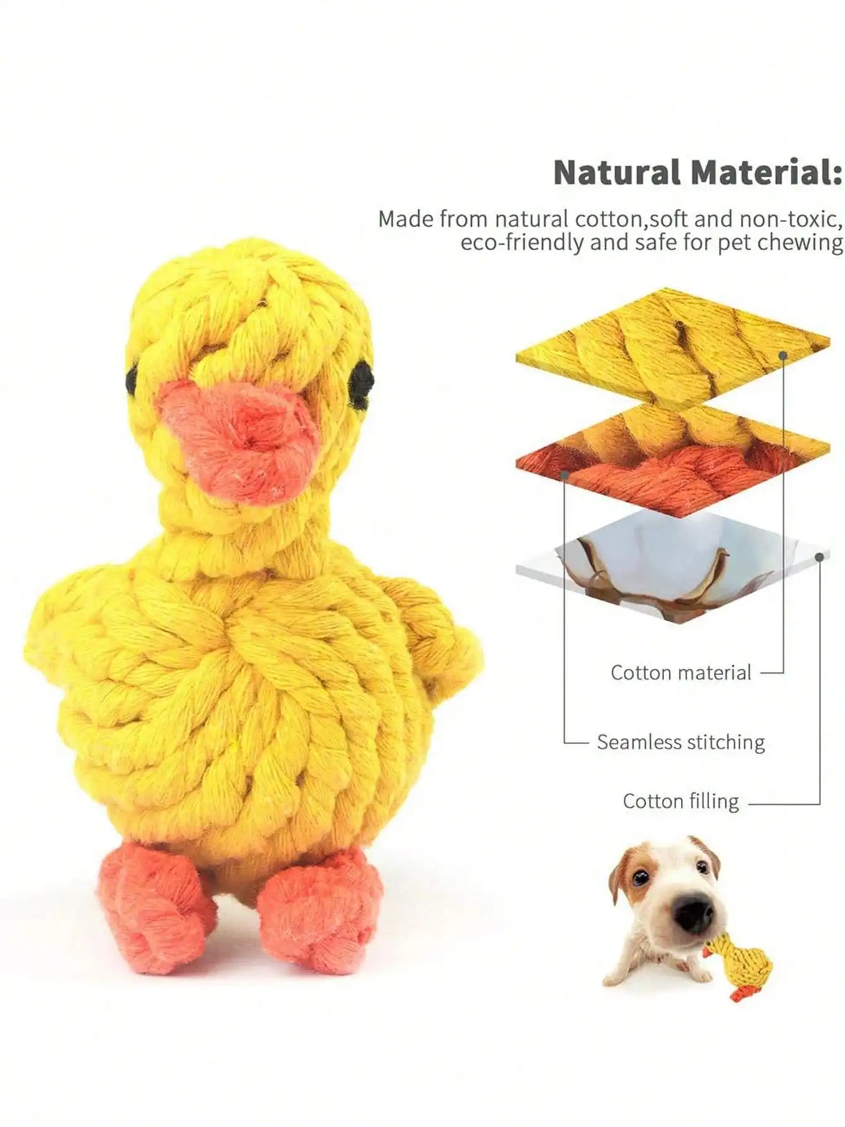 Rope Dog Toy – Knotted Cotton Chew Toy for Small & Medium Dogs