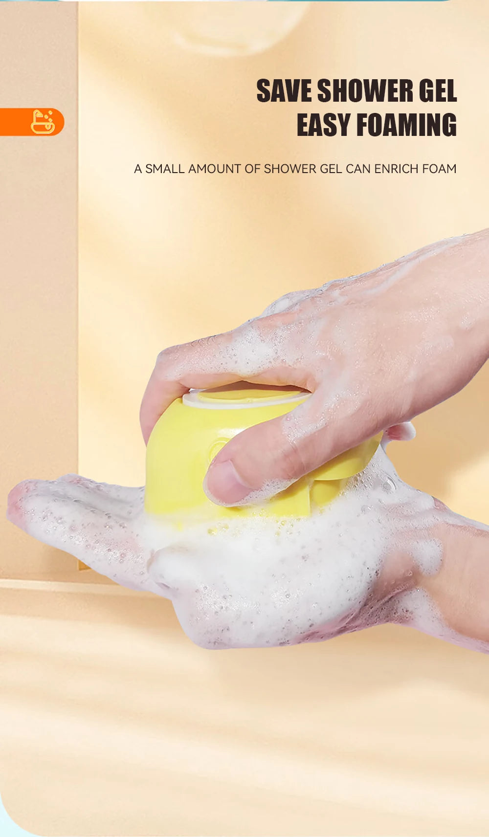 Dog Bath Brush Silicone Shampoo Dispenser Massage Scrubber