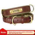 Personalized Dog Collar, Adjustable Padded PU Leather Collar