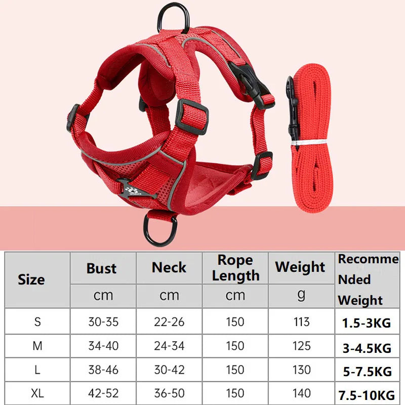 Cat Harness and Leash – Anti-Escape Reflective Kitten Harness