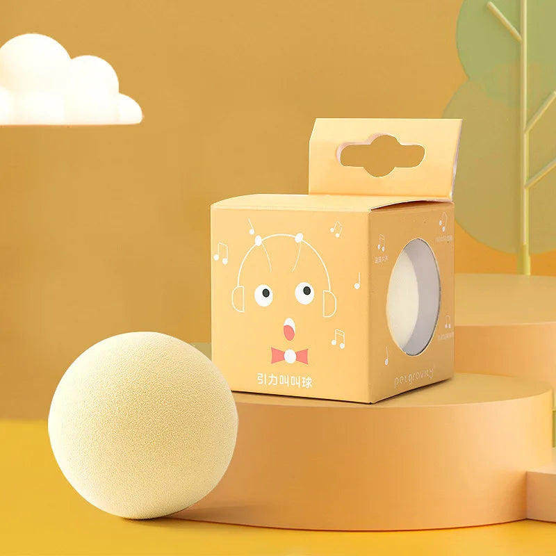 Interactive Cat Ball Toy – Plush Animal Sound Toy
