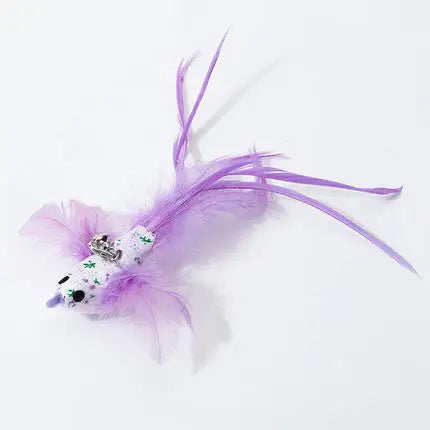 Interactive Feather Cat Wand with Bell & Suction Cup