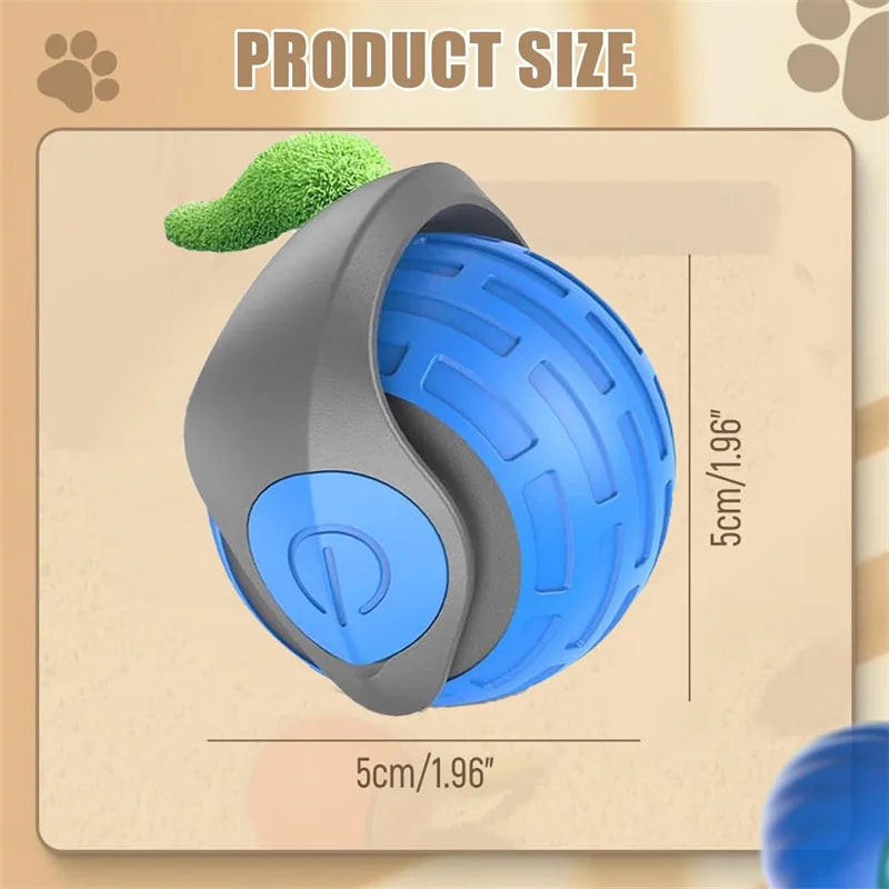 Automatic Interactive Cat Toy Ball – USB Rechargeable Rolling Toy