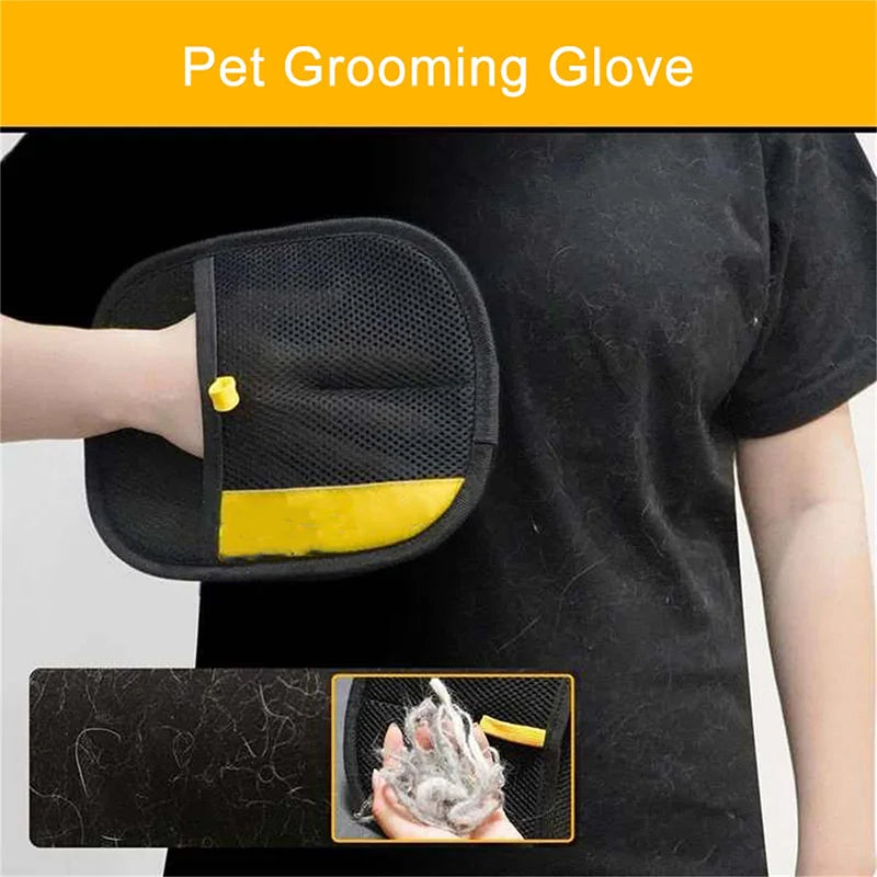 Pet Hair Removal Glove – Double-Sided Dog & Cat Grooming Tool