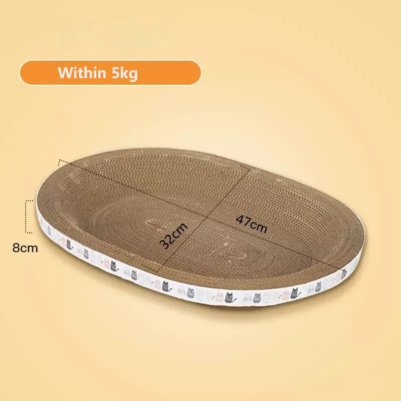 Corrugated Cat Scratching Post with Catnip & Lounge Bed