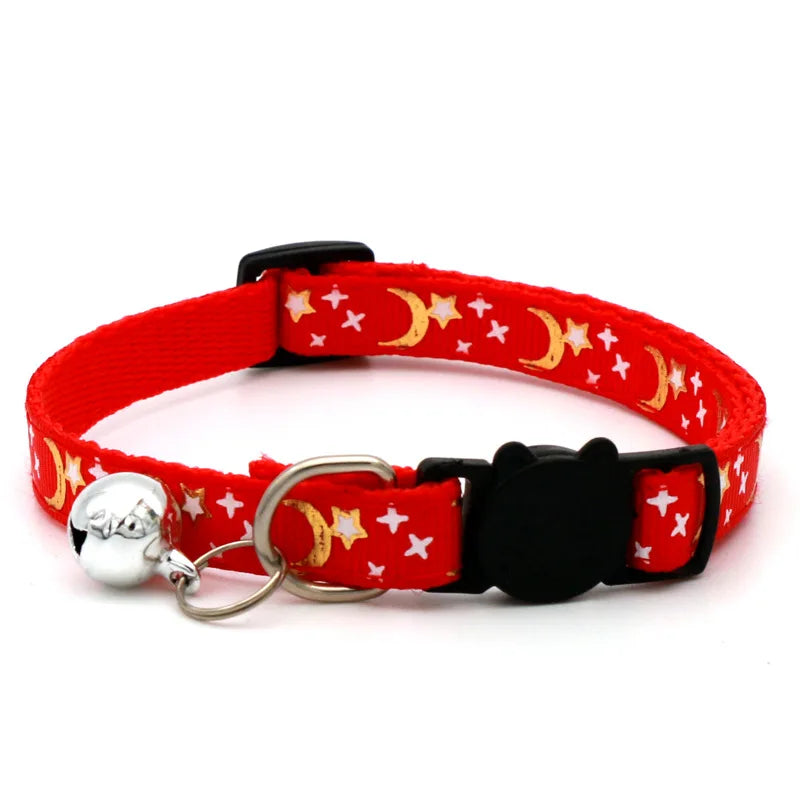 Adjustable Cat Collar with Bell – Breakaway Reflective Kitten Collar