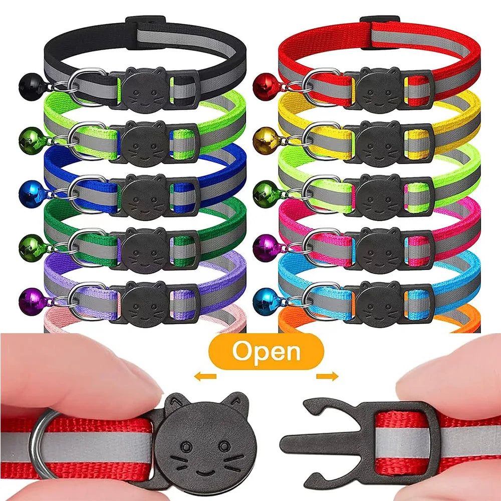 Breakaway Cat Collar – Reflective Adjustable Collar With Bell