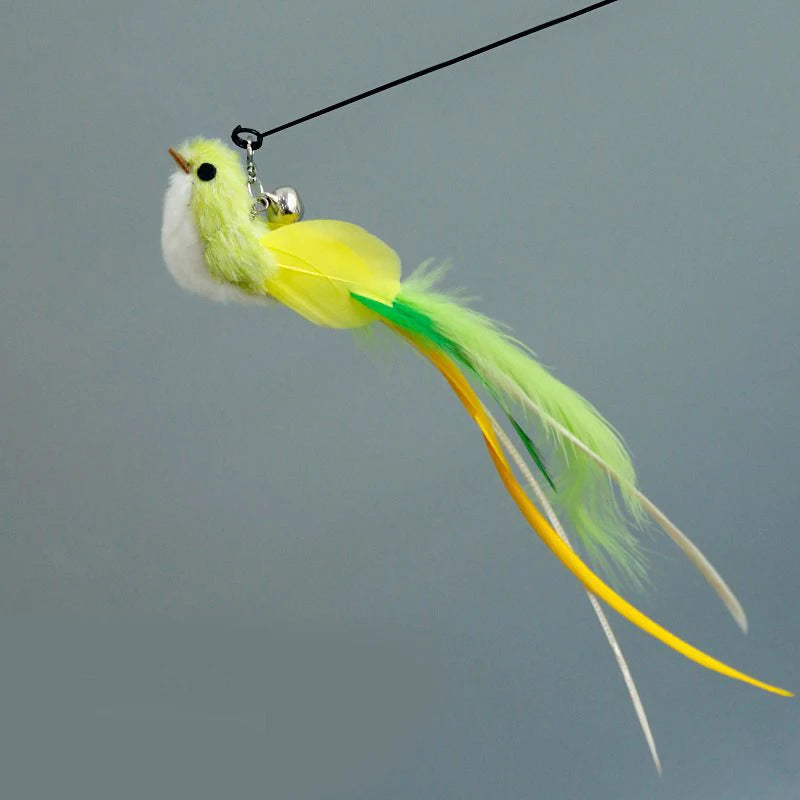 Cat Feather Wand Toy – Interactive Bell Teaser Replacement