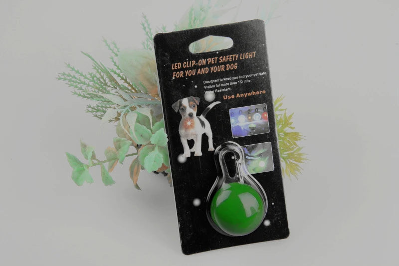 LED Dog Collar Light, Glow Pet Safety Pendant for Night Walks