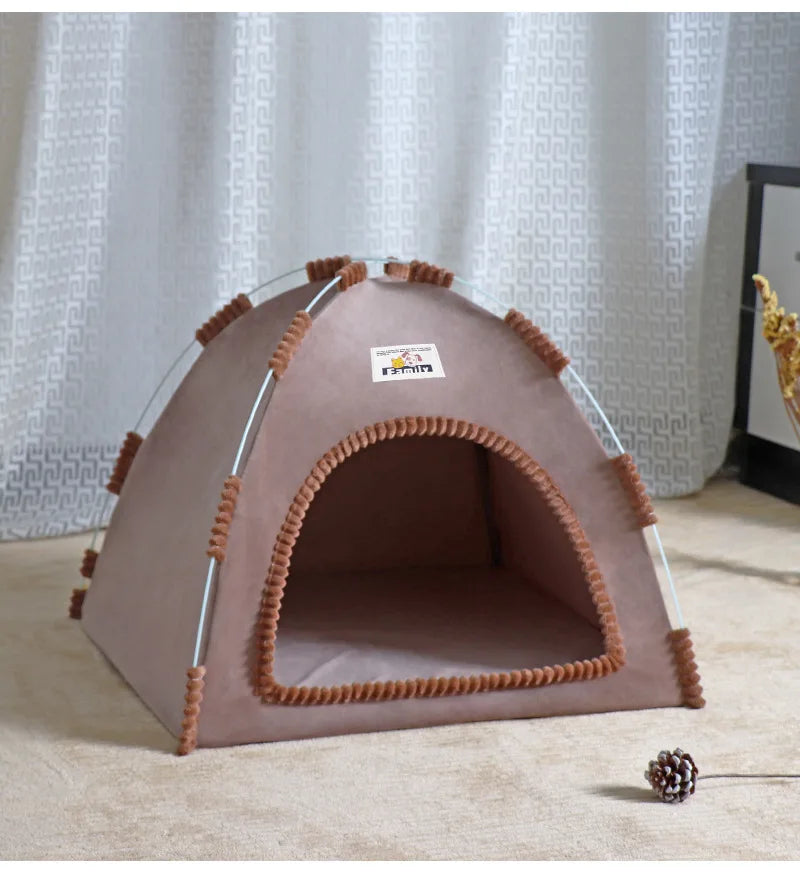 Foldable Cat House – Portable Four-Season Pet Tent