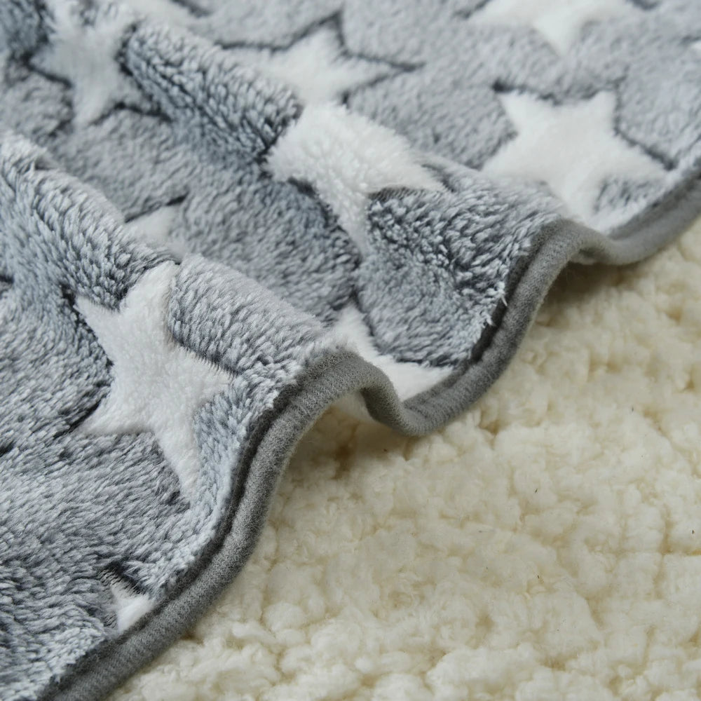 Dog Bed Mat – Soft Warm Coral Fleece Pet Sleeping & Travel Mat