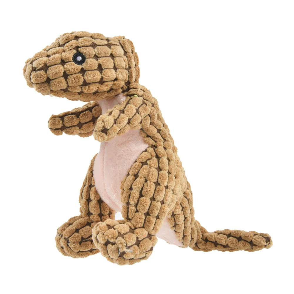 Plush Dog Toy Dinosaur Chew Toy for Small Dogs