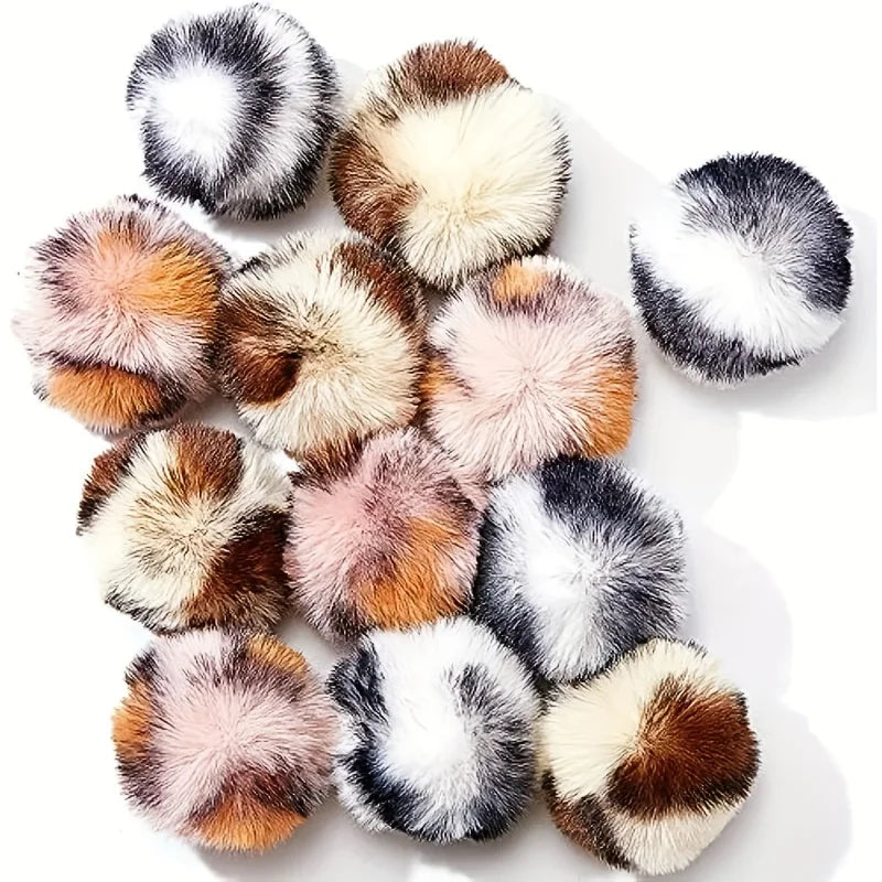 Plush Cat Ball Toy – 3 Piece Soft Leopard Print Set