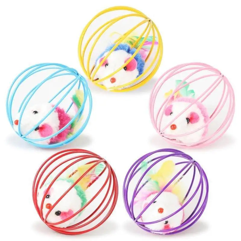 Interactive Cat Toy – Mouse Chase Toy with Colorful Design