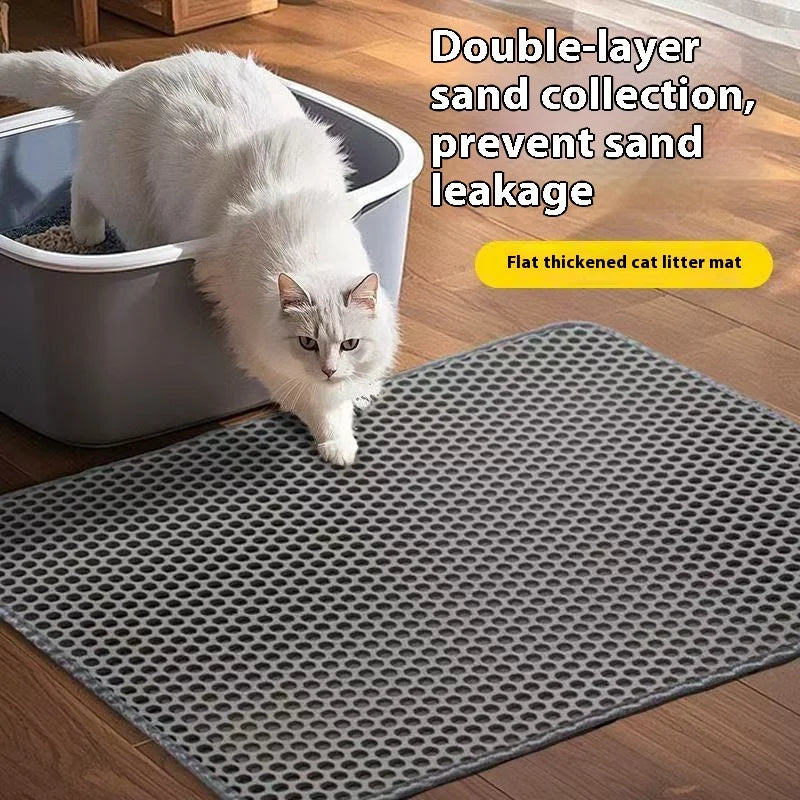 Cat Litter Mat – 2-Layer Waterproof Sand Trapping Mat