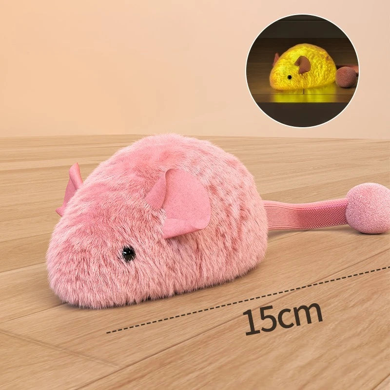 Squeaky Mouse Cat Toy – Plush Interactive Chew Toy