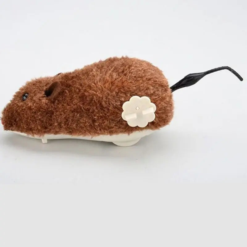 Wind Up Mouse Cat Toy – Lifelike Plush Running Pet Toy