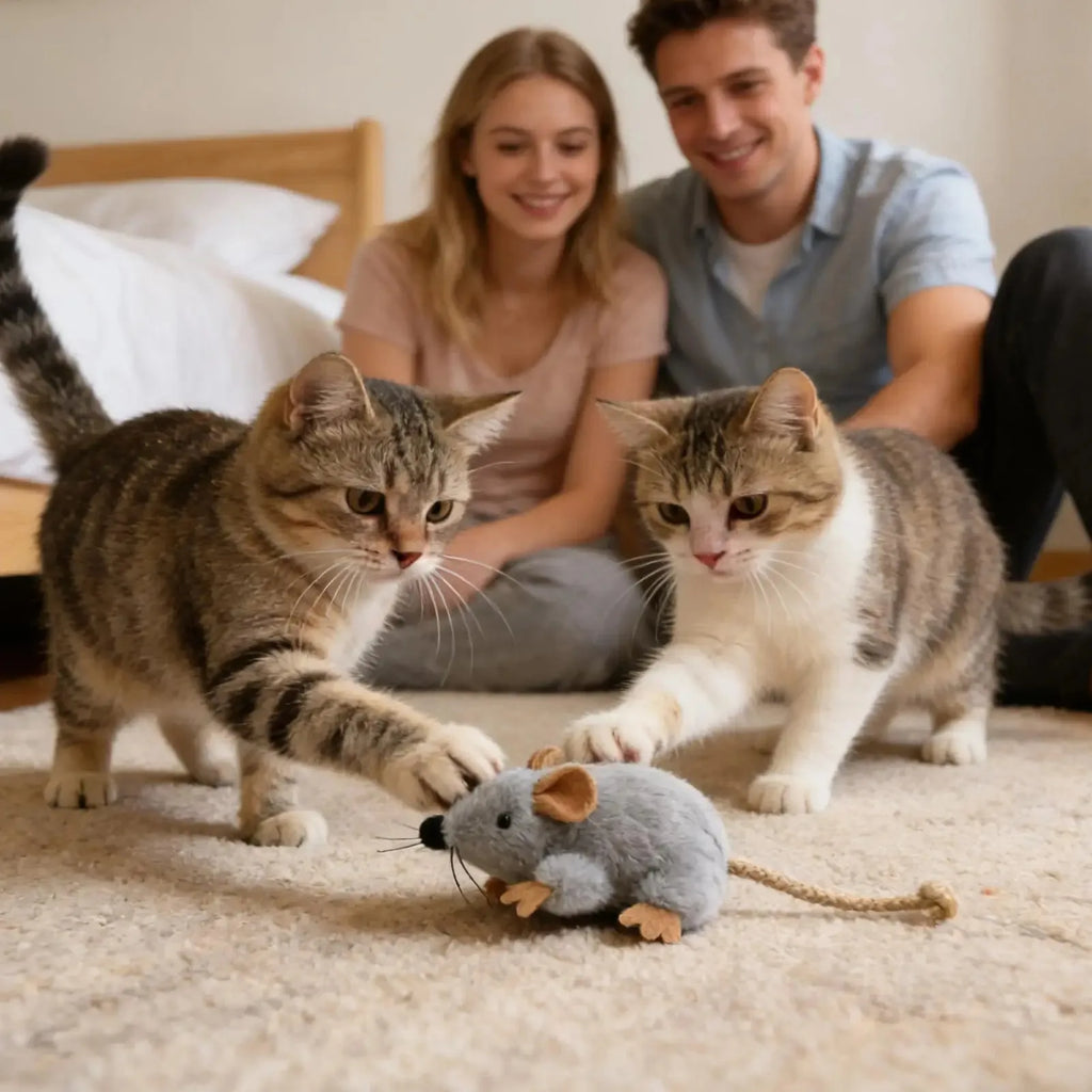 Moving Mouse Cat Toy – Plush Interactive Sound Toy