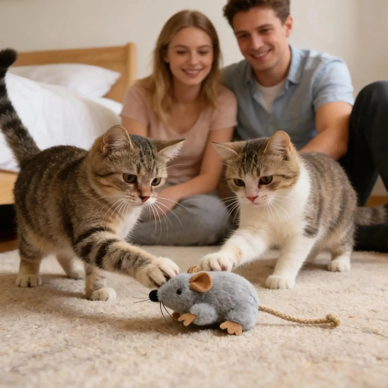 Moving Mouse Cat Toy – Plush Interactive Sound Toy