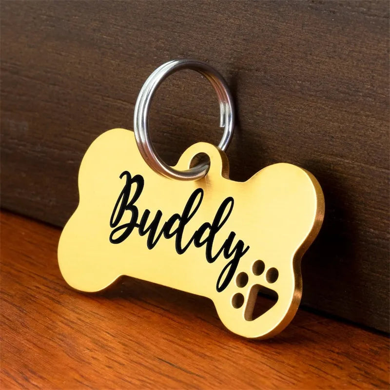 Personalized Dog ID Tag – Engraved Stainless Steel Pet Tag