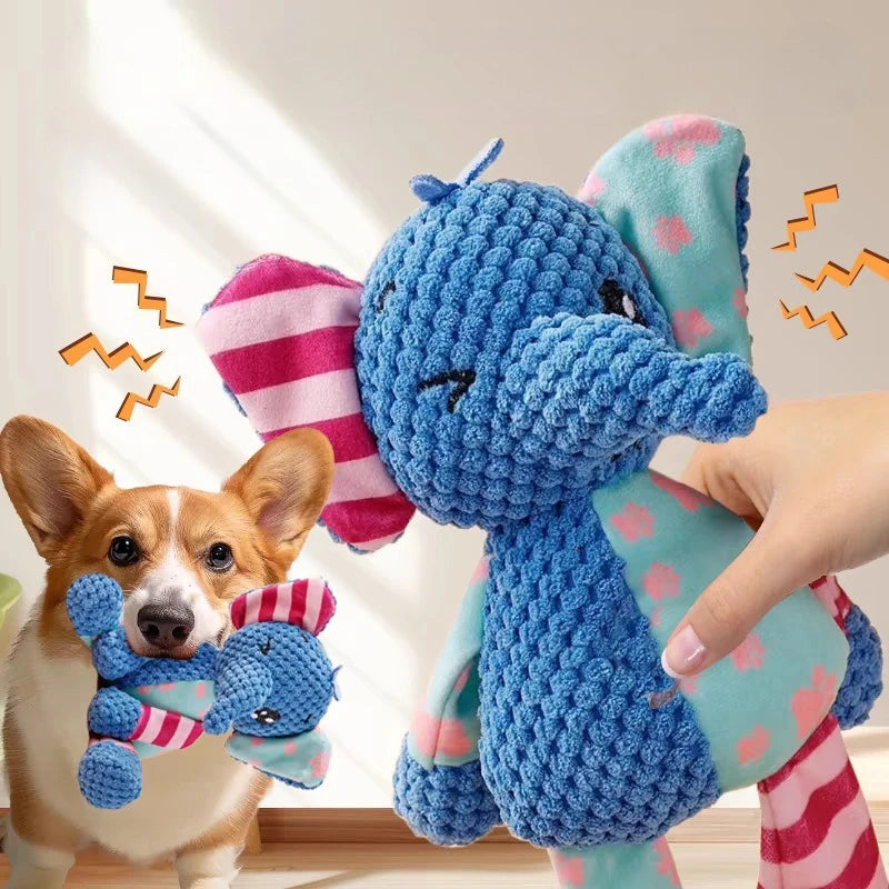 Plush Dog Toy – 27cm Squeaky Interactive Chew Toy
