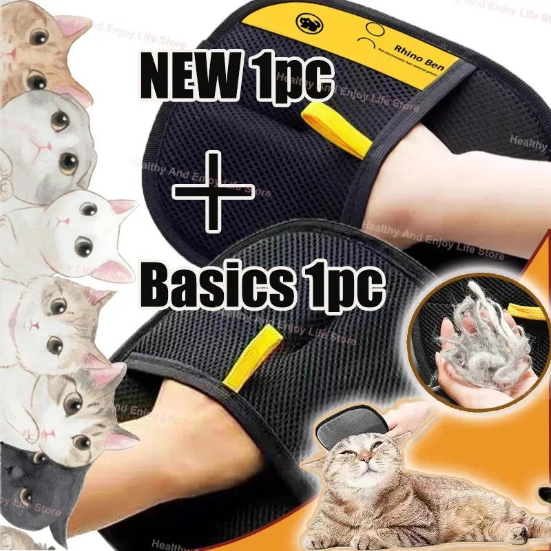 Pet Hair Remover Glove – Double-Sided Dog & Cat Grooming Mitt