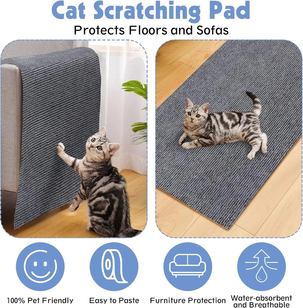 Cat Scratching Pad – Self-Adhesive Trimmable Mat for Furniture