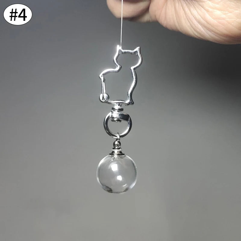 Cat Hair Memorial Keychain – Pet Fur Keepsake Storage Capsule